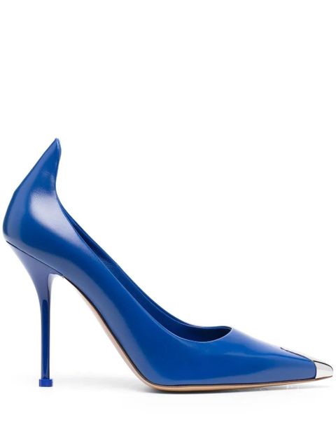 Alexander McQueen contrast-toecap leather pumps - Blue - zdjęcie produktu nr 1