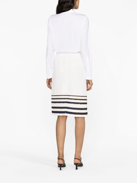 Valentino Garavani scarf-detail cotton poplin shirt - White