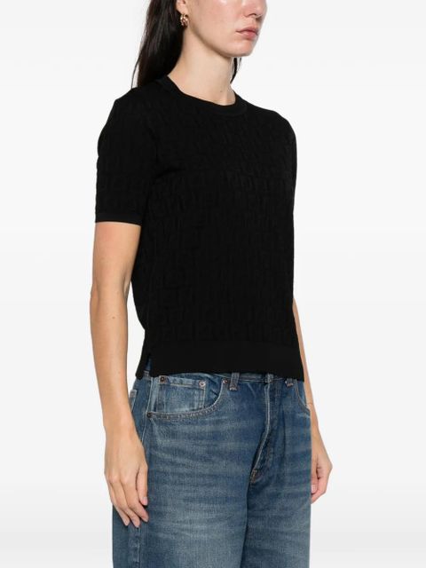 FENDI pattern short-sleeve top - Black - zdjęcie produktu nr 2