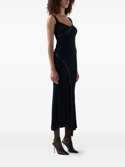 GCDS button strap dress - Black