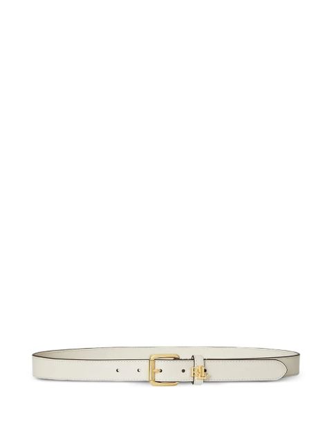 Lauren Ralph Lauren logo-keeper leather belt - White - zdjęcie produktu nr 1
