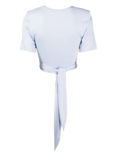 Ba&Sh Yay short-sleeve tied T-shirt - Blue - zdjęcie produktu nr 2