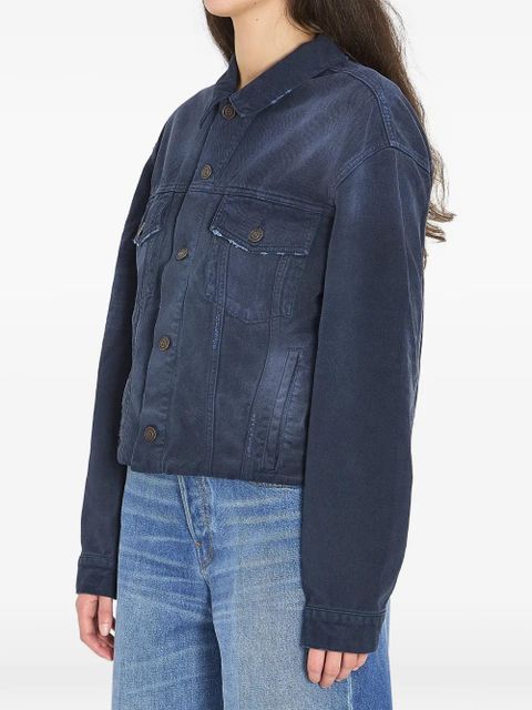 Balenciaga pointed-collar denim jacket - Blue - zdjęcie produktu nr 2