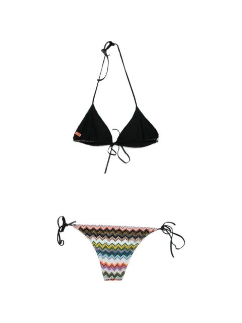Missoni zigzag tie bikini - Black
