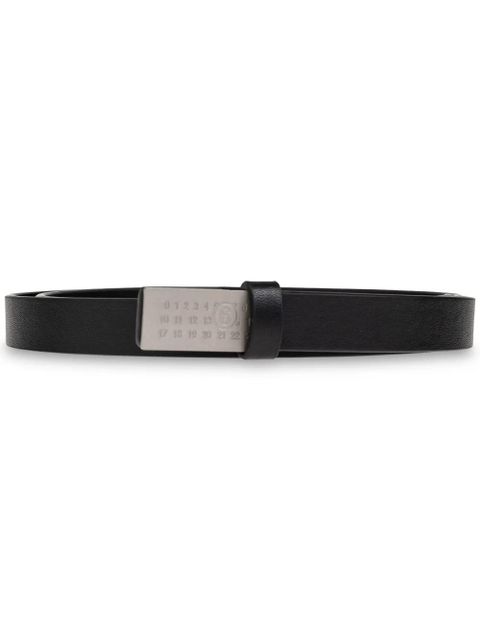 MM6 Maison Margiela numbers-motif belt - Black - zdjęcie produktu nr 1