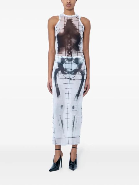 Jean Paul Gaultier abstract-print midi skirt - 0100 BLUE - zdjęcie produktu nr 2