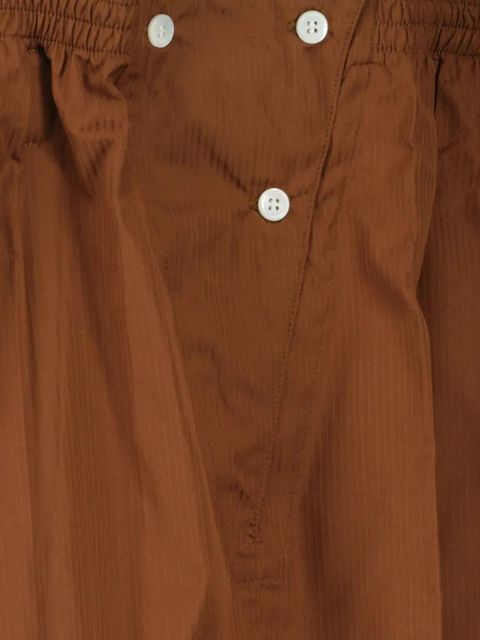 Prada button-fastening mini skirt - Brown