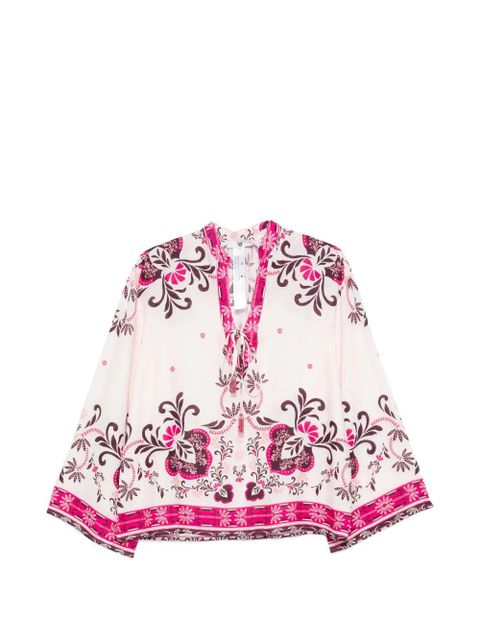 TWINSET floral-print tie-fastening blouse - Pink - zdjęcie produktu nr 1