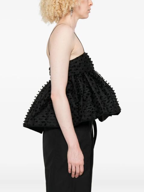 Cecilie Bahnsen 3D-detail top - Black