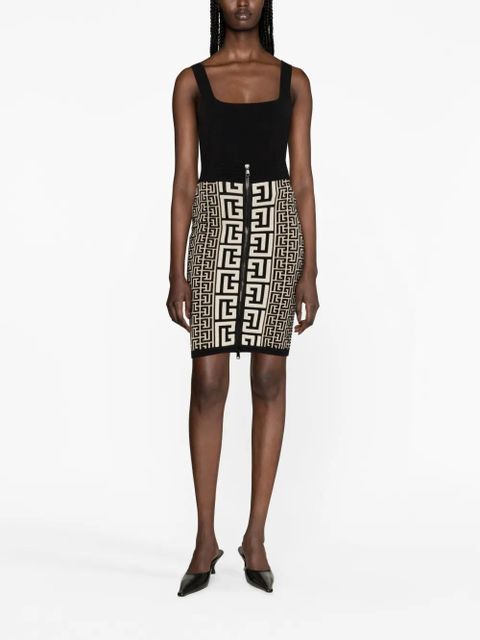 Balmain intarsia-knit midi skirt - Neutrals - zdjęcie produktu nr 2
