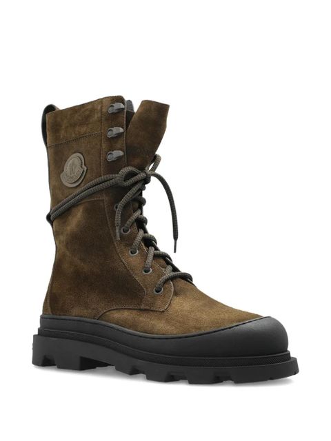 Moncler lace-up suede boots - Green - zdjęcie produktu nr 2