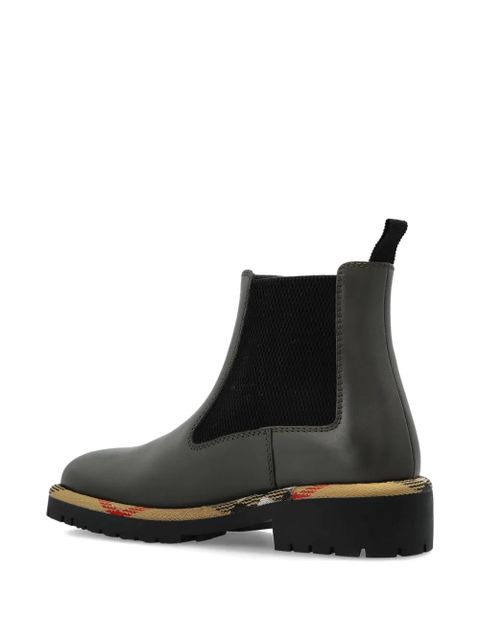 Burberry checked Chelsea ankle boots - Black