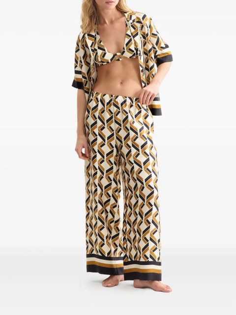 ERES Tube geometric-print wide-leg trousers - White - zdjęcie produktu nr 2