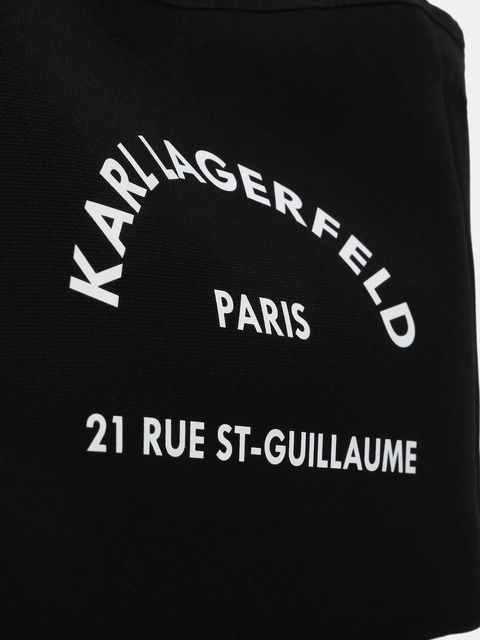 Karl Lagerfeld torebka bawełniana K/RSG kolor czarny B1W50010