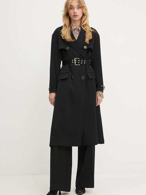 Marciano by Guess trencz z domieszką wełny NINA damski kolor czarny przejściowy dwurzędowy 5YGL03 7340A - zdjęcie produktu nr 1