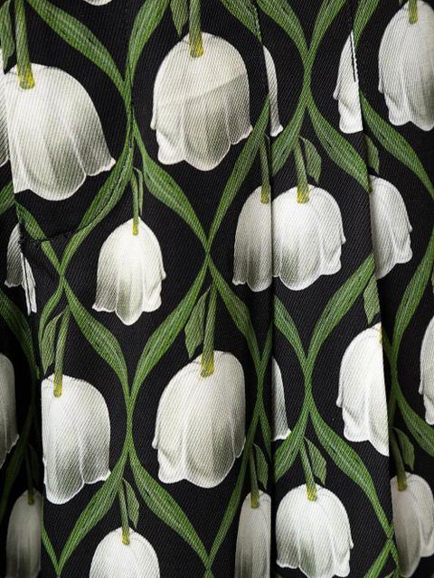 Agua By Agua Bendita Piñon Perla floral-print trousers - Black