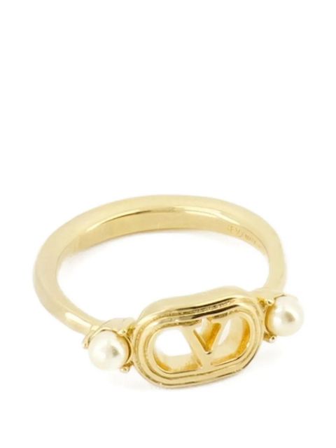 Valentino Garavani vlogo ovalette ring - Gold