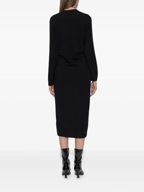 Diesel M-Alinesa button logo cardi-coat - Black