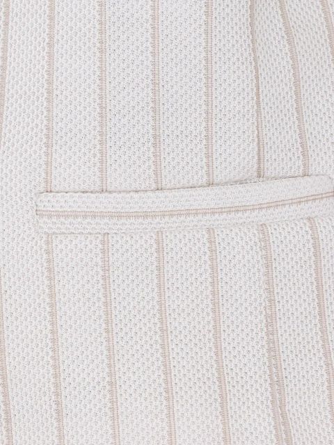 Max Mara striped button jacket - White