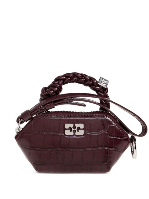 GANNI logo-plaque mini bag - Red - zdjęcie produktu nr 1