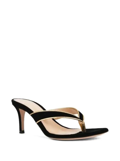 Gianvito Rossi thong stiletto mules - Black