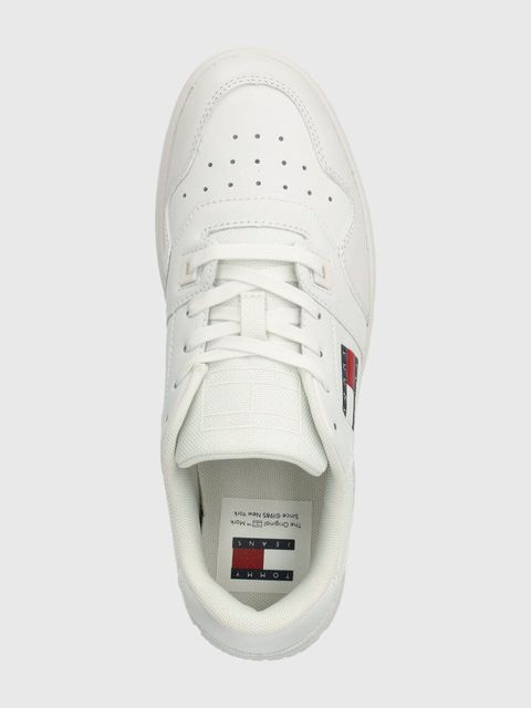 Tommy Jeans sneakersy skórzane TJW RETRO BASKET ESS kolor biały EN0EN02505