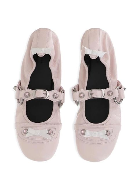 Balenciaga City ring buckle ballet flats - Pink