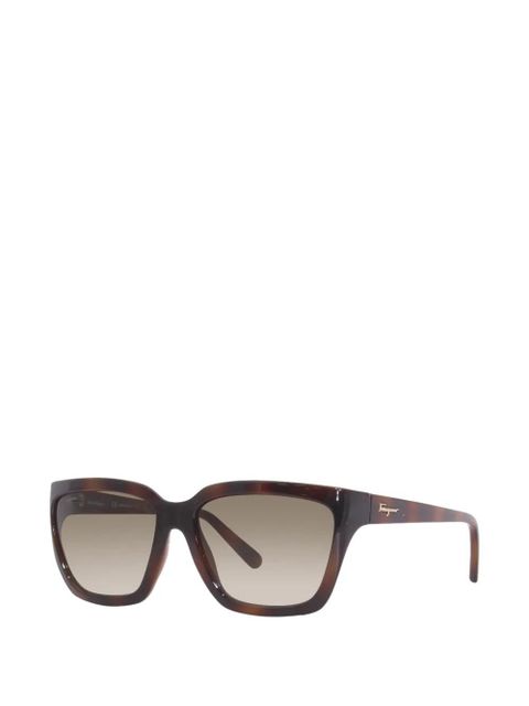 Ferragamo full rim square sunglasses - Brown - zdjęcie produktu nr 2