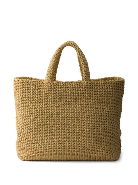 Prada crochet tote bag - Neutrals - zdjęcie produktu nr 2
