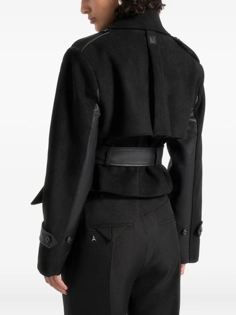Manière De Voir Lelia epaulets belted jacket - Black