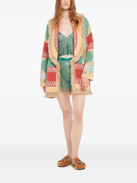 Alanui Icon jacquard fringed cardigan - Neutrals - zdjęcie produktu nr 2