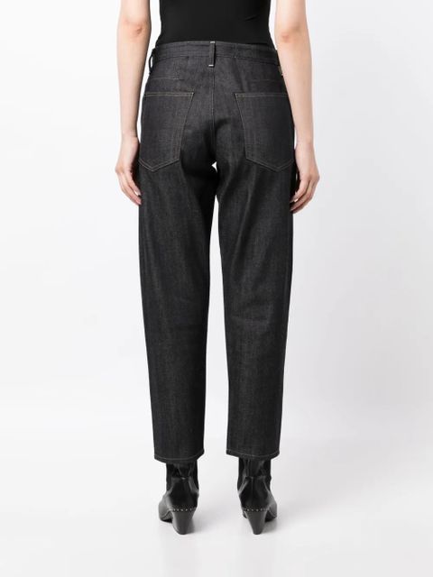 Jil Sander contrast-stitching cotton straight-leg jeans - Blue