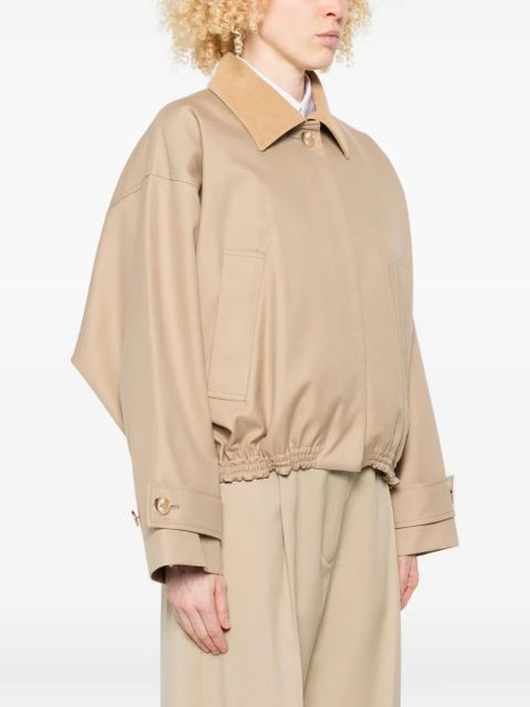 Róhe contrast-collar bomber jacket - Neutrals
