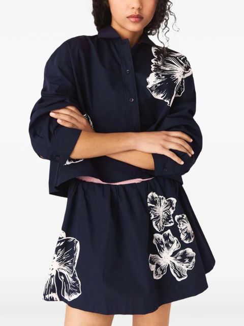 Maje floral-print button shirt - Blue