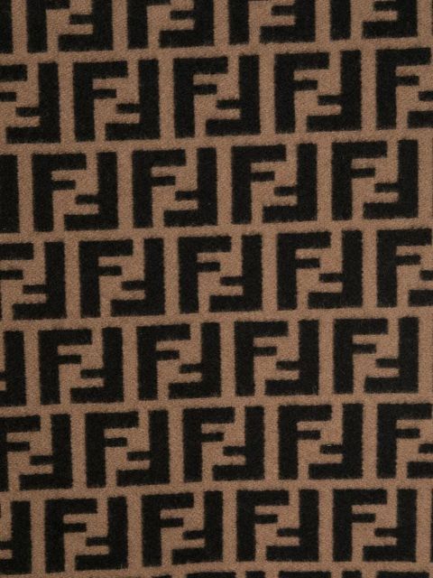 FENDI jacquard FF-motif scarf - Black