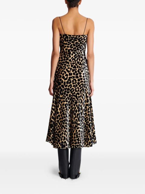 Balmain leopard-print velvet dress - Neutrals