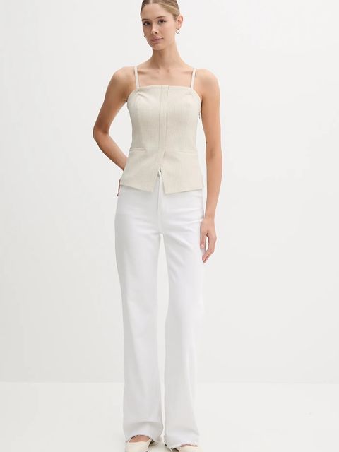 Dkny bluzka damska kolor beżowy UD5JS043 - zdjęcie produktu nr 2