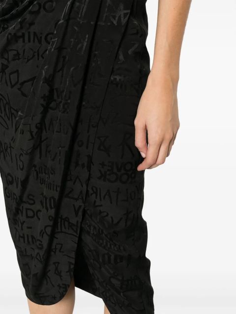 Zadig&Voltaire Jamelia jacquard draped silk skirt - Black