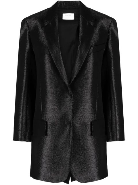 Sportmax single-breasted metallic-finish blazer - Black - zdjęcie produktu nr 1