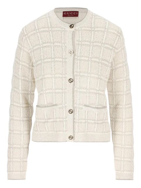 Gucci GG-jacquard cardigan - Neutrals - zdjęcie produktu nr 1