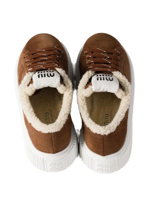 Miu Miu suede sneakers - Brown