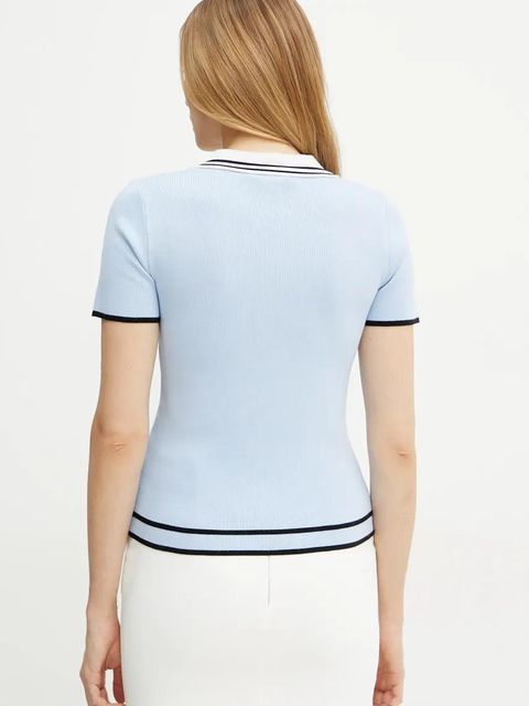 Morgan sweter MTOI damskie kolor niebieski lekki MTOI