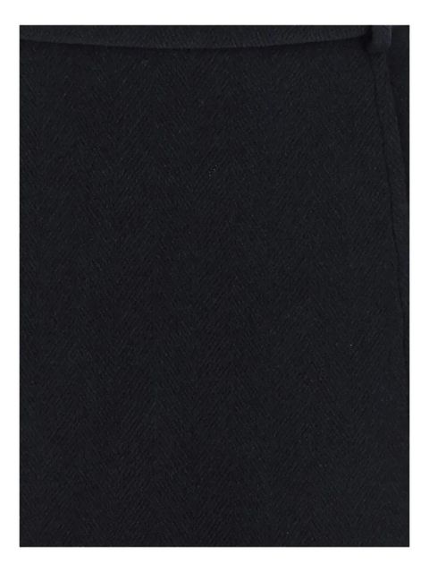 Jil Sander herringbone wool mini skirt - Blue