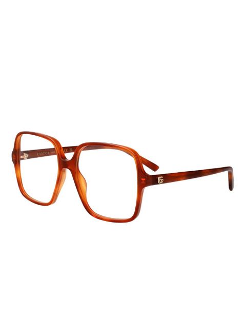 Gucci Eyewear GG1994O geometric-frame glasses - Brown - zdjęcie produktu nr 2