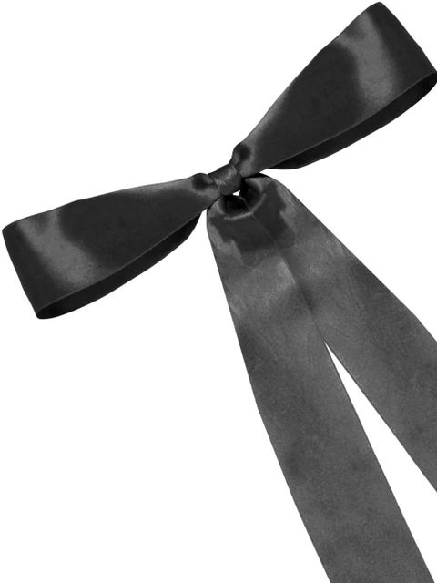 Jennifer Behr Darla silk bow hair clip - Black - zdjęcie produktu nr 2