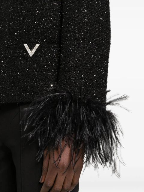 Valentino Garavani Glaze metallic tweed jacket - Black