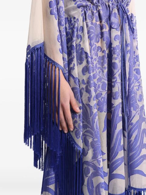 ETRO patterned-jacquard kaftan dress - White - zdjęcie produktu nr 2