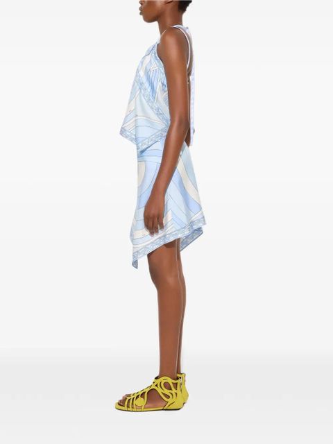 PUCCI Iride-print silk scarf skirt - Blue