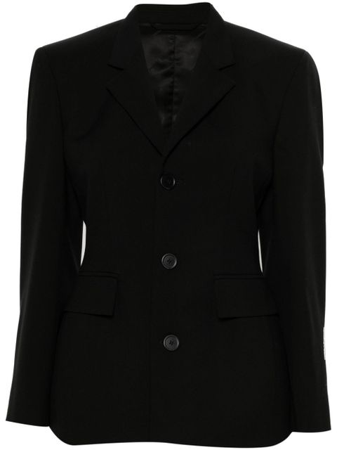 Balenciaga single-breasted wool blazer - Black