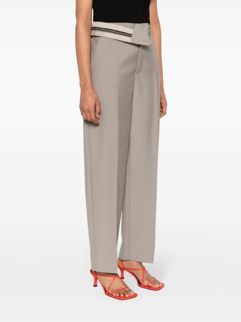 FENDI pressed-crease tapered trousers - Neutrals